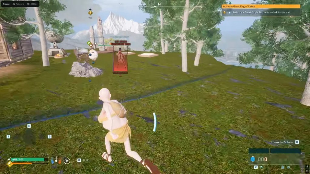 Palworld Players ESP screenshot with a red box on a distant character